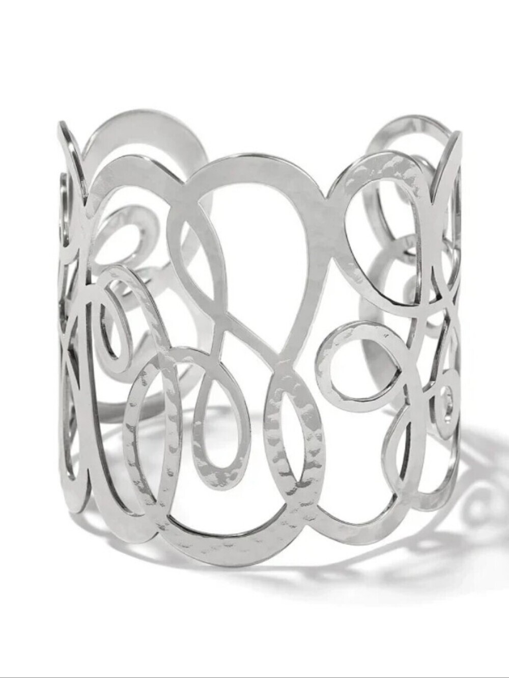 Brighton Scribble Silver Filigree Openwork Cuff Bracelet